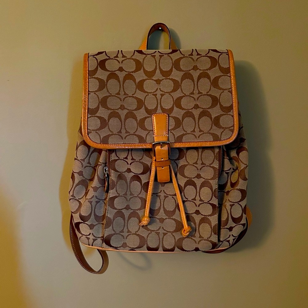Coach Backpack Vintage Monogram… Very nice preowned condition, beautiful piece!
